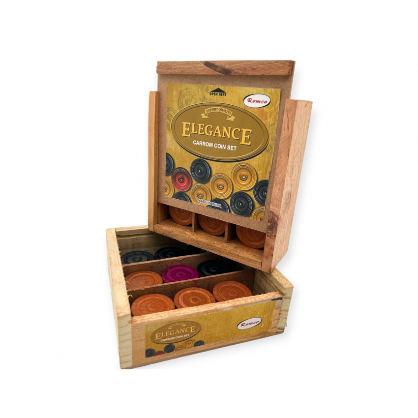 ROMCO Wooden Carrom Men - Elegance