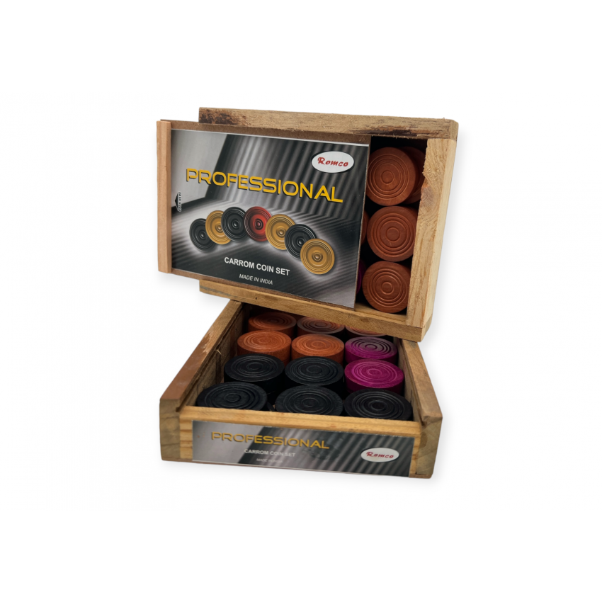 ROMCO Wooden Carrom Men - Professional